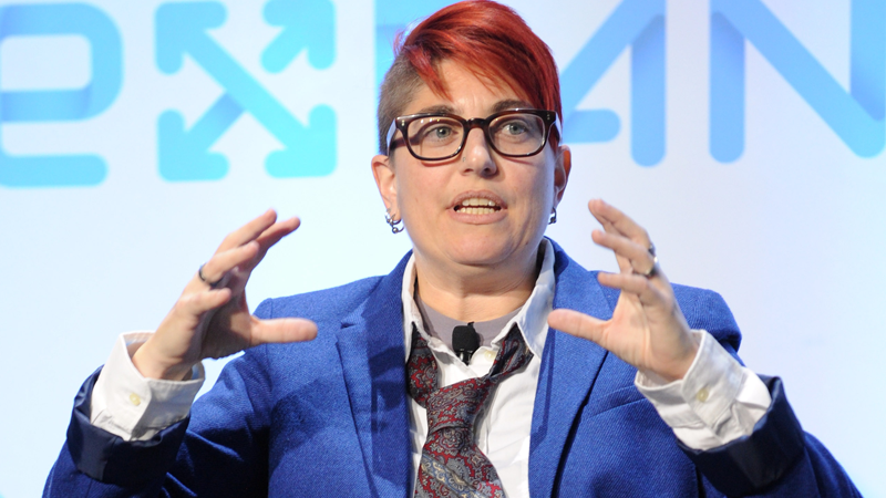 Annalee Newitz speaks onstage at Engadget Expand NY 2013 at Jacob K. Javits Convention Center.
